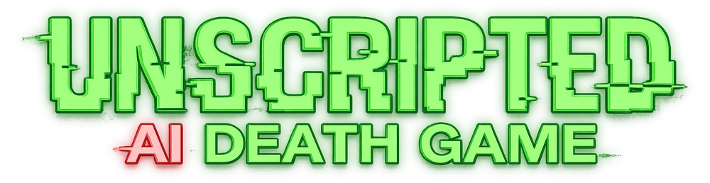 UNSCRIPTED AI DEATH GAME ロゴ